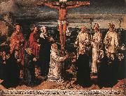 WOENSAM VON WORMS, Anton Christ on the Cross with Carthusian Saints oil painting